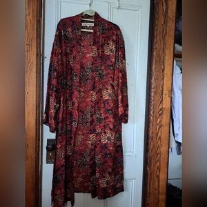 Free People Floral Red Kimono